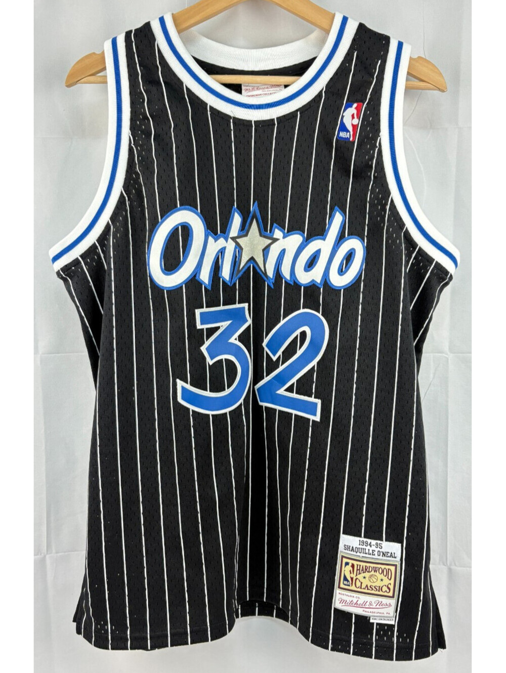 Orlando Magic Jersey Men's XL Black NBA Shaquille O'Neal 32 Hardwood Classics
